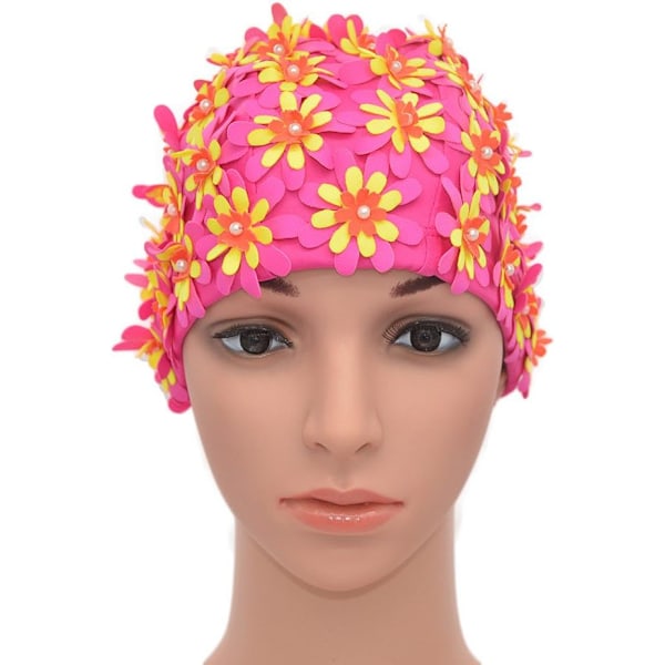 Badehette Blomstrete Petal Retro Stil Badehetter for Kvinner