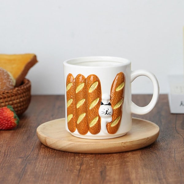 Keramisk Kaffekrus, Brødkrus, Japansk Mælkekop, Multifunktionelt Tekrus, Keramiske Te- og Mælkekopper til Drikning