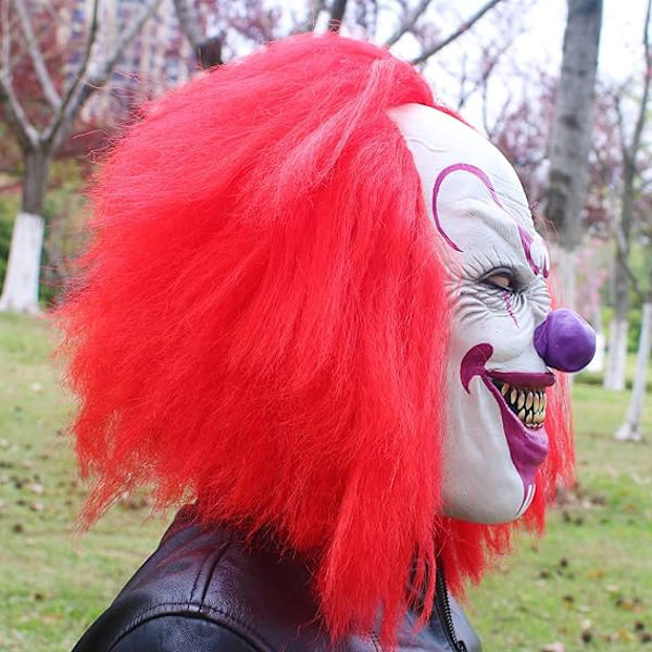 Pelottava Paha Tappaja Jokeriklovni Lateksinaamio Halloween Kauhu Cosplay Puku Rekvisiitta Aikuisille