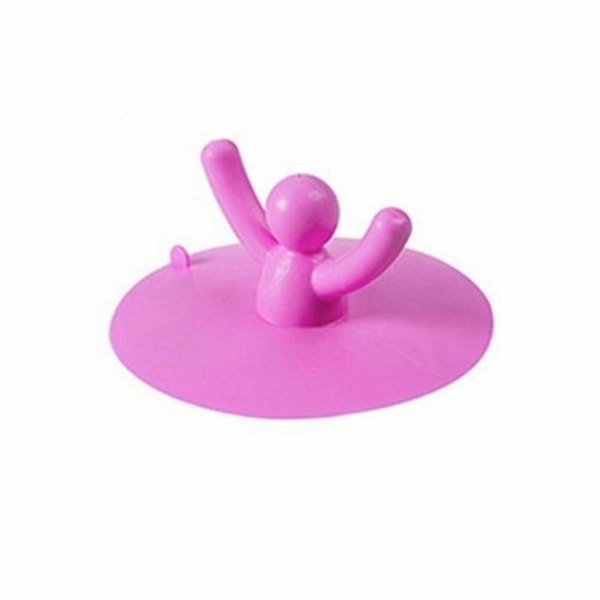 Afløbsprop silikone badekar afløbsprop badekar afløbsprop Lille størrelse 9,5 cm fladt sugedæksel til køkkenbadeværelse og vasketøj (Pink-2 pakke)