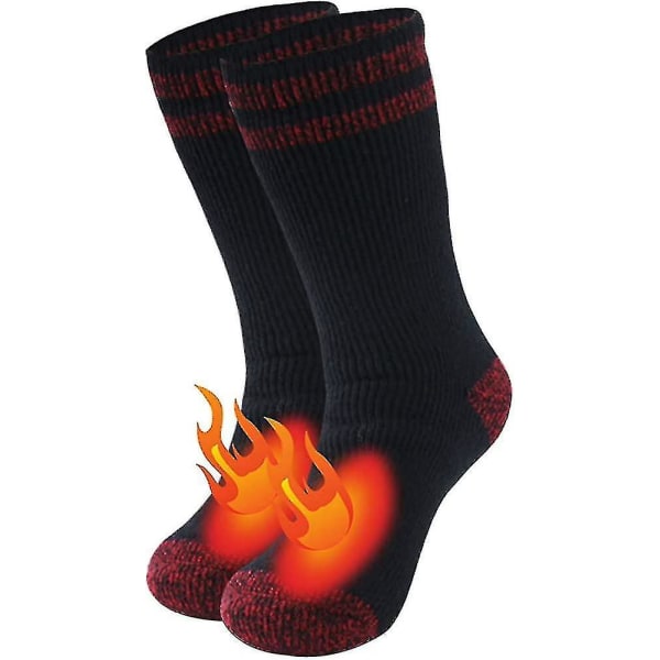 Varme termiske sokker, unisex 2,44 Tog Ultra Tykke Varmisolerede Opvarmede Crew Sokker