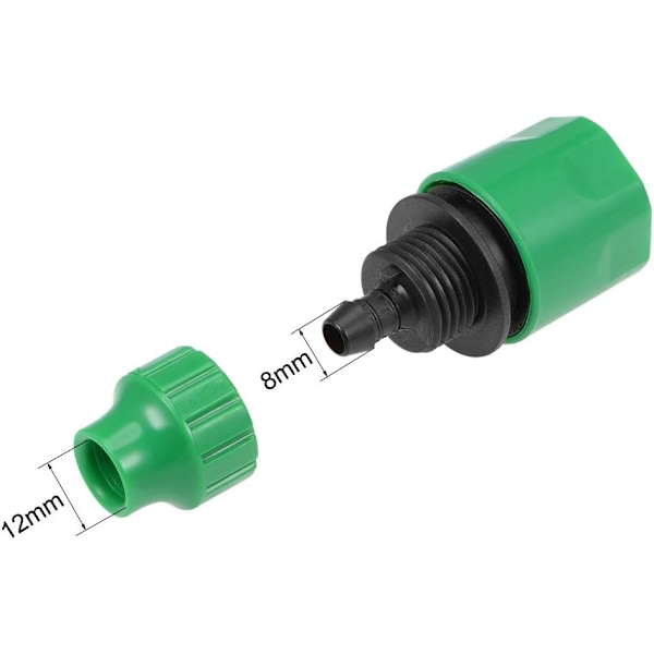Hurtigkobling Slangeadapter Fittings 8mm Innvendig Diameter Slange Rør for Hage Vanningssystem 5 stk