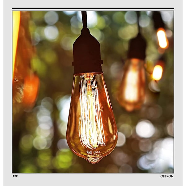 Edison-lamppu, himmennettävä E26/E27-lamppu, 40 W himmennettävä, häkkilankainen Edison-lamppu klassiseen kattokruunuun tai kattokruunuun - 6 kpl