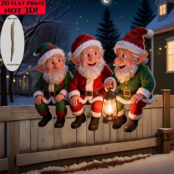 Tre jul tomtar juldekorationer