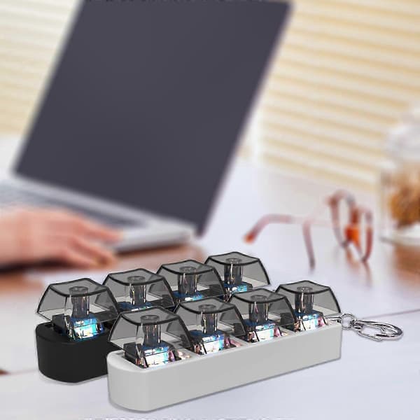 LED 4-Knapps Keycap Testare: Ångestlindring & Sensorisk Stimulering med Hållbar Design