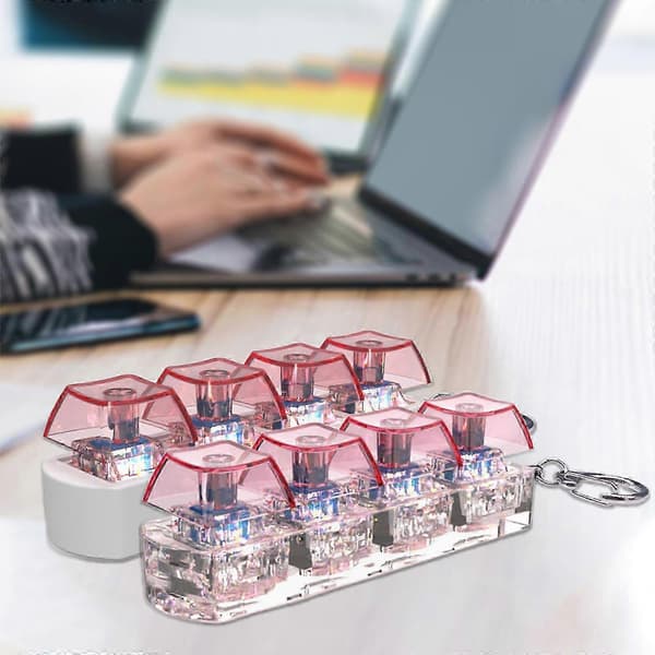 LED 4-Knapps Keycap Testare: Ångestlindring & Sensorisk Stimulering med Hållbar Design