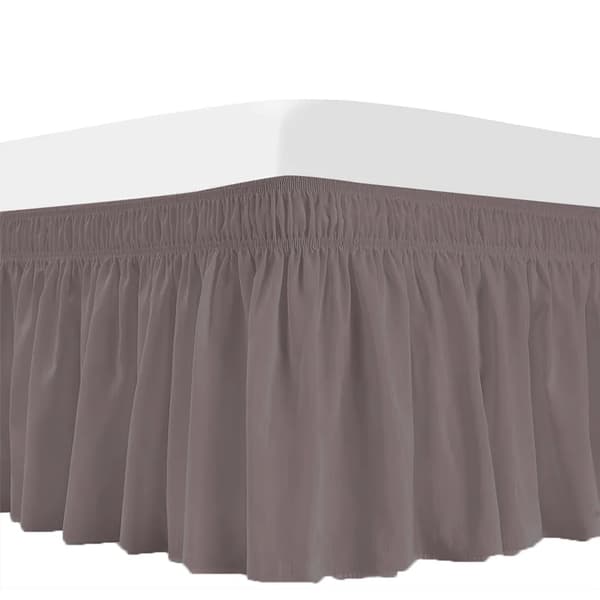 Sängkappa, borstad polyester, med TRE tygsidor, elastisk dammkappa, lätt att fästa, polyester