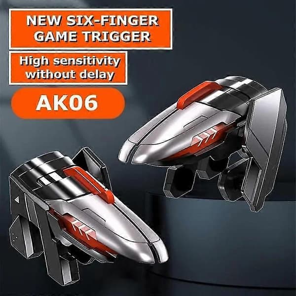 Memo 6 Finger Mobiltelefon ABS Spel Trigger Ak06 För Pubg Sikta Skytte L1 R1 Legeringsknapp För Ios Android Gamepad Controller