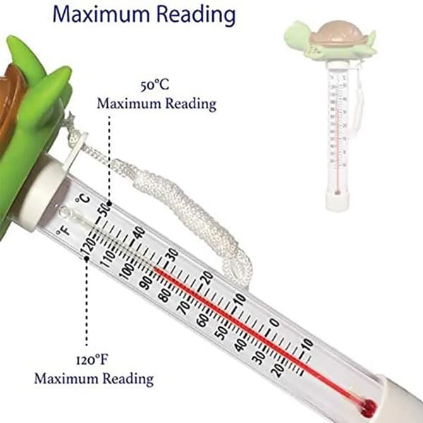 Sköldpadda Pooltermometer, Vattentemperaturtermometer för Pooler och Spa, Pooltermometer, Flytande Pooltermometer