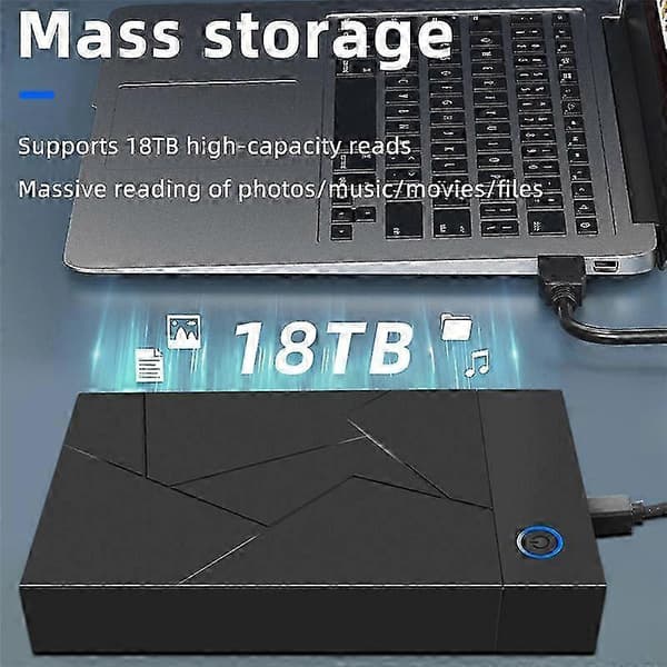 3,5-tums HDD-kabinett USB 3.0 till SATA Hårddiskfodral SSD-kabinett Extern Solid State Hårddisk Edition 0626