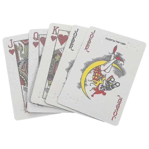 Pokerset i punktskrift för blinda vuxna och barn