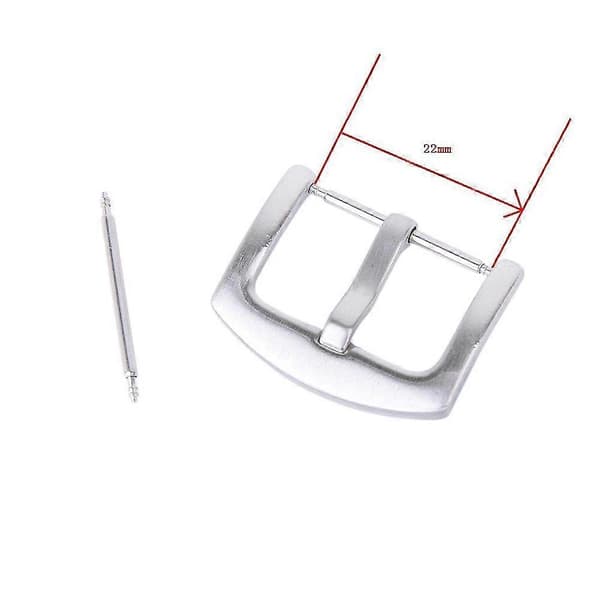 Spänne Lås Klockarmband Metalldelar Fyra Stift Spänne Silver 22mm Enkel Snabbkoppling 1-pack