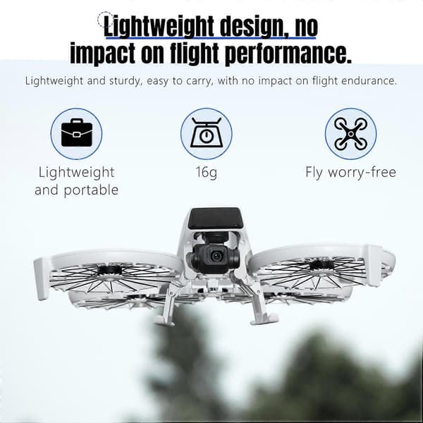 STARTRC 12200085 För DJI Flip Slädstil Vikbart Landningsställ 20mm Höjdökning Skydd
