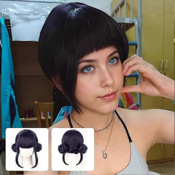 Syntetisk Cosplay-peruk för flickor, perfekt för kostymfester och rollspelsevenemang