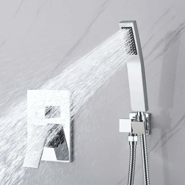 Handdusch i mässing, antikalk, vattenbesparande - Högtryck, silverkromfinish