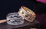 Handgjorda breda ringar Zirkon 925 silver present