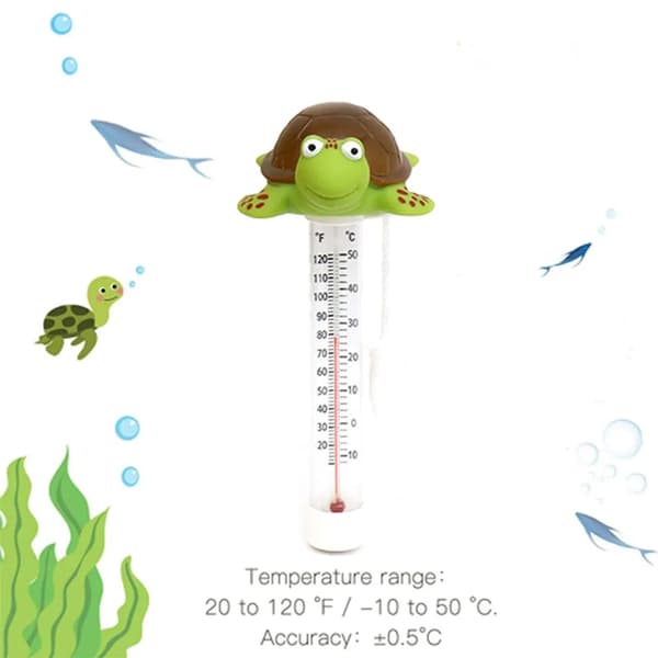 Sköldpadda Pooltermometer, Vattentemperaturtermometer för Pooler och Spa, Pooltermometer, Flytande Pooltermometer