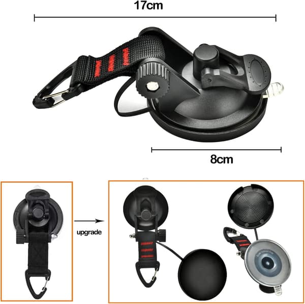 Sugpropps Camping Set - 4 Delar Sugproppskrokar Extra Starka Sugproppar Multifunktionella Sugproppar Camping för Bil, Markiser, Husbil