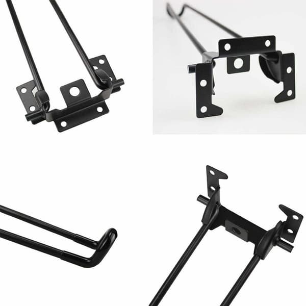 Fällbara bordsben 4-pack Hårnålsfällbara bordsben 32 cm höjd Svart kraftig Lätt att installera Fällbart soffbordsben
