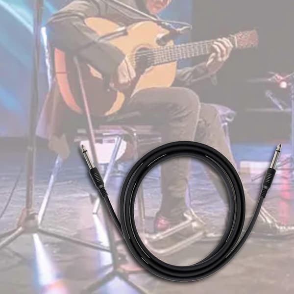Praktisk Gitarrkabel Elektrisk Gitarrsladd Keyboard Sladd Professionell Instrumentkabel PVC-textur Perfekt för Gitarr