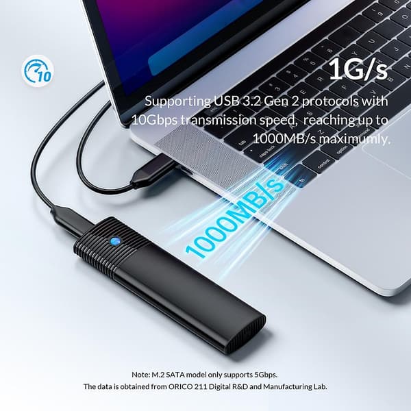 10 Gbps M2 NVME Sata USB 3.2 Hårddiskkapsling Stöd UASP 2 Protokoll