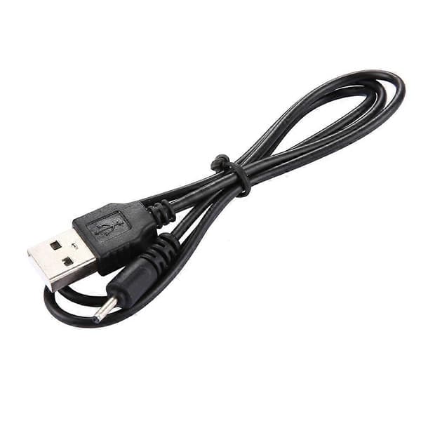 USB DC Laddningskabel, Längd: 65cm (Svart)