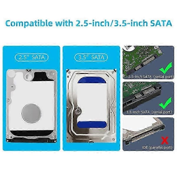 3,5-tums HDD-kabinett USB 3.0 till SATA Hårddiskfodral SSD-kabinett Extern Solid State Hårddisk Edition 0626