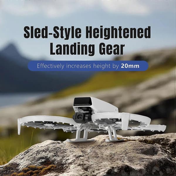 STARTRC 12200085 För DJI Flip Slädstil Vikbart Landningsställ 20mm Höjdökning Skydd