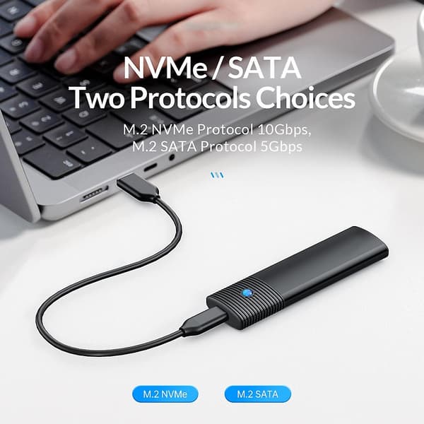 10 Gbps M2 NVME Sata USB 3.2 Hårddiskkapsling Stöd UASP 2 Protokoll