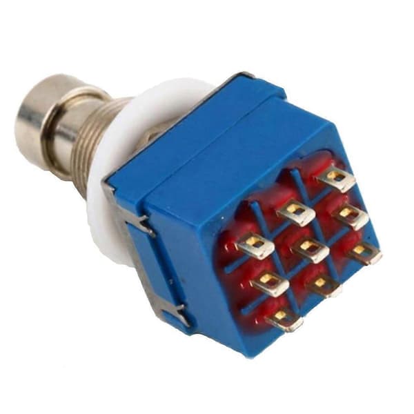 3PDT 9-Pin Box Stomp Gitarr Effekter Pedal Fotpedal 5-Pack
