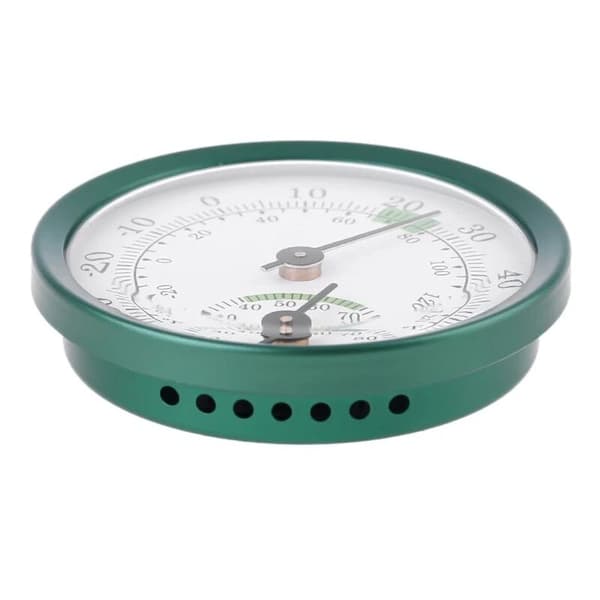 2 i 1 inomhustermometer hygrometer luftfuktighet mekanisk termometer 1 st grön