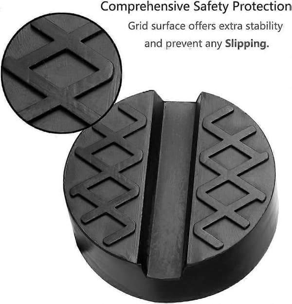 2-pack Universal Slitsade Gummi Domkraftspads Rambalkskydd 65mm/2.56\" Diameter