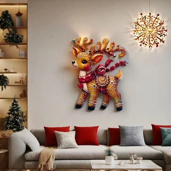 Juldekorationer i smidesjärn med älgmotiv