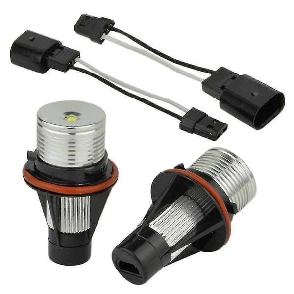 1 par 8000k vita LED Angel Eye Marker Halo-ljuslampor för E39 E53 E60 E63 E64 E66 E87 5 6