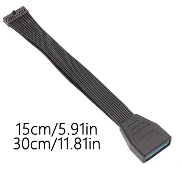 USB3.0 Moderkort Förlängningskabel 19/20 Pin Flexibel Kabel för Snabb Dataöverföring