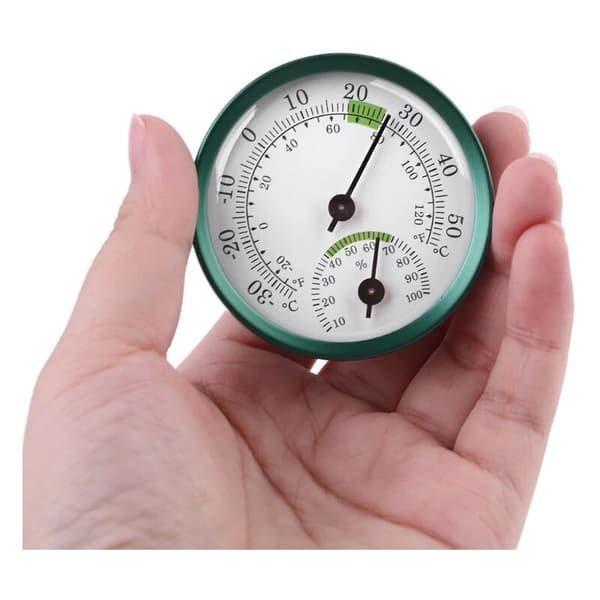 2 i 1 inomhustermometer hygrometer luftfuktighet mekanisk termometer 1 st grön