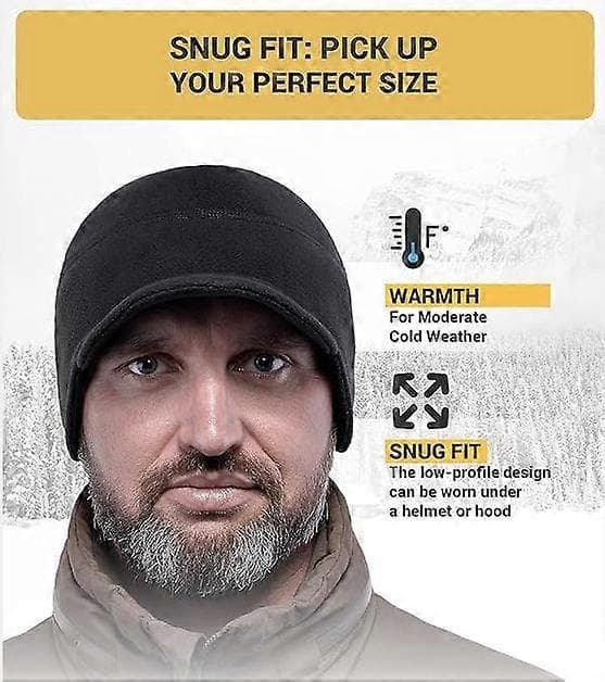 Fleece Vintermössa med Skärm - Herr - Öronlapp Brim Skull Watch Cap Hatt