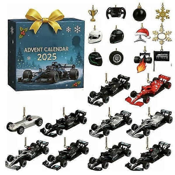 F1 Adventskalender Julklapp Racing-tema Blind Box