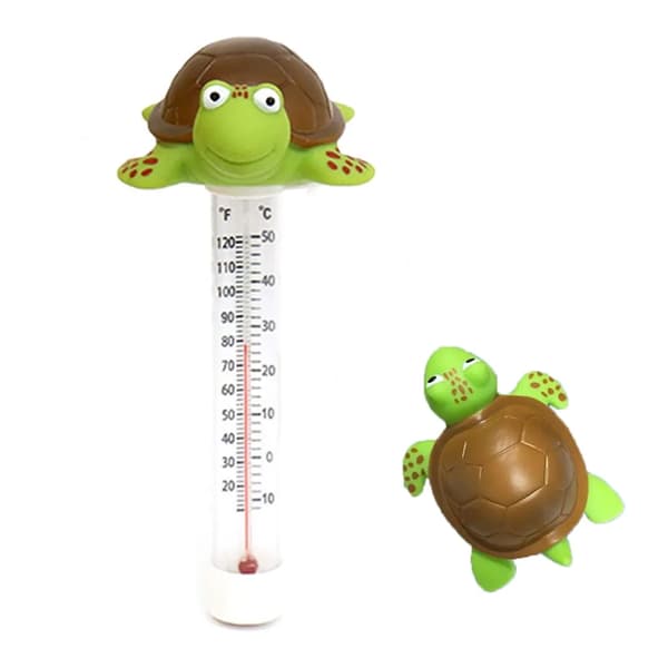 Sköldpadda Pooltermometer, Vattentemperaturtermometer för Pooler och Spa, Pooltermometer, Flytande Pooltermometer