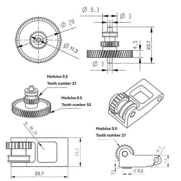 3D-skrivartillbehör Bambu Lab Härdat Stål Extruder Enhet - [endast för X1C-serien]-BRA