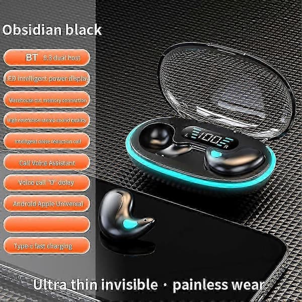 Sleep Dedicated X55 Bluetooth Hörlurar Digital Display Mini Brusreducering