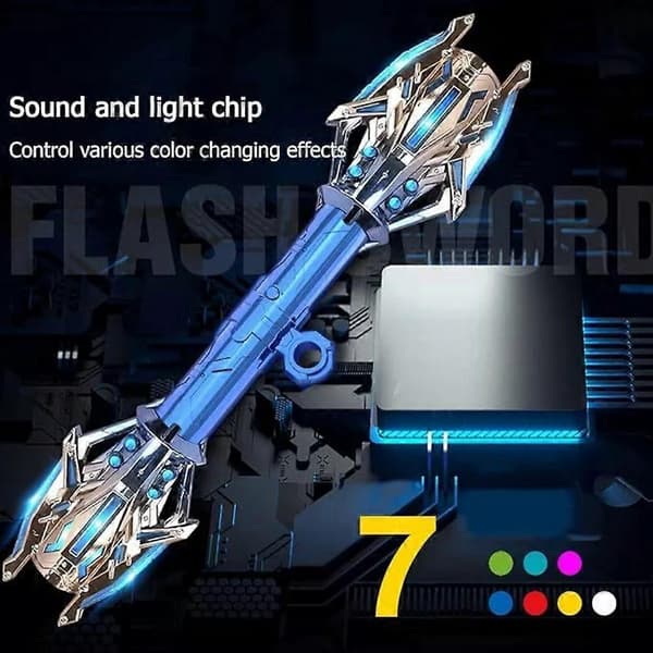 Lightsaber Fidget Spinner, Multifunktionell Dubbelhövdad Infällbar Lightsaber