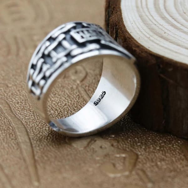 Harley Signet Ring, 925 Sterling Silver Biker Ring