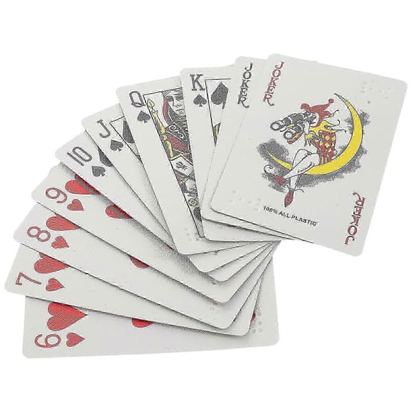 Pokerset i punktskrift för blinda vuxna och barn