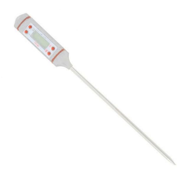 Digital kökstermometer för kött, vatten, mjölk, matlagning, matprob, BBQ, elektronisk, svart