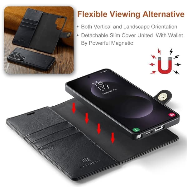 DG MING 2-i-1 Magnet Lommebokdeksel til Samsung Galaxy S26 Ultra