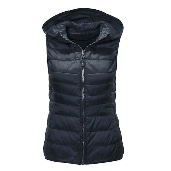 Termovest til kvinder efterår vinter bomuldstøj mørkeblå 4XL Darkblue 4XL