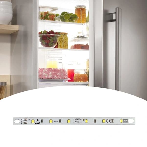 12V LED Kylskåpsljuslist PCB-panel 6500K Vit för Kyl Frys Köksapparat 5.31 Tum