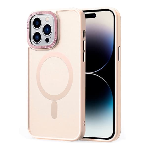 iPhone 14 Pro Max -kuori MagSafe Hybrid Matt Pinkki