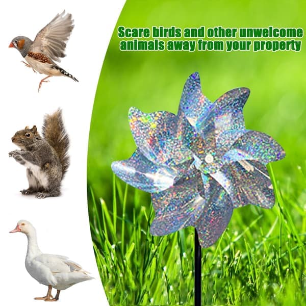 Vindsnurror/Reflekterande Fågelskrämma 2-pack 2-pack